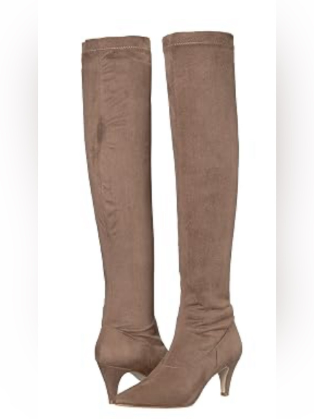 Matisse Over-the-Knee Pointed-Toe Boots in Taupe